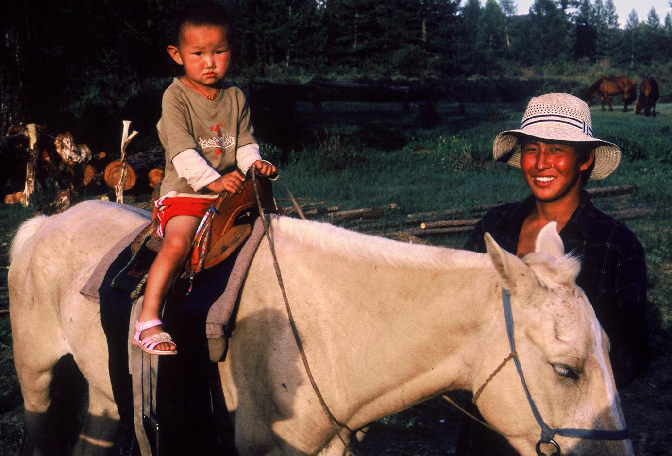 Kids learn to ride very early on, as they are in charge of breaking young horses.